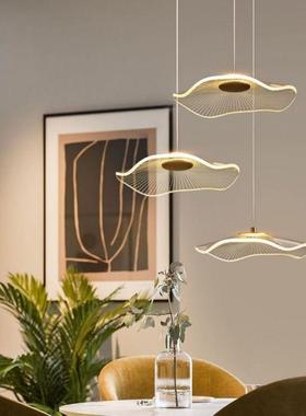 楼梯吊灯复式楼别墅转客厅叶大吊灯52921现代简约创意荷旋挑lof空