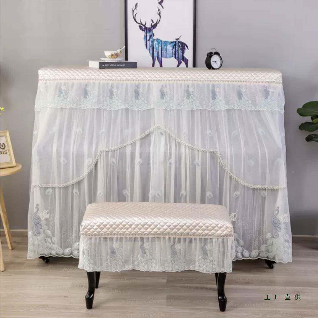 感钢琴防尘罩全罩美式欧轻奢琴套遮盖布现式F97J9S66代简约法钢式