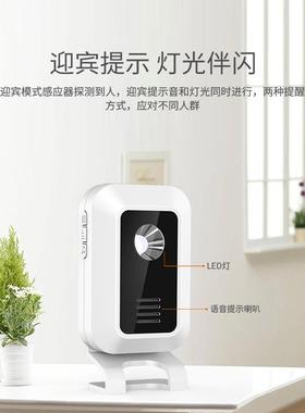 门感应铺器迎宾超店一拖二两层楼开门提铃示铃市QJP店门口进门报