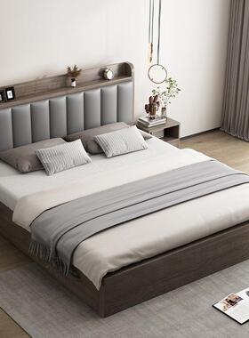 实木床简约现代22729加厚床1米8双人用床主卧1米租5的出房家1米2