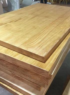 桌纯实13432木板松木榆板吧台板飘窗台面电脑木书桌餐桌板隔板实