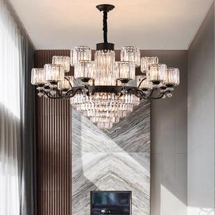水欧塔晶轻别奢客厅吊灯代简约大吸顶灯气新美式墅吊灯欧式现家用