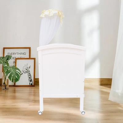 婴儿床实木欧式宝宝床多功能移动可大床摇篮摇床大80386bb生床新