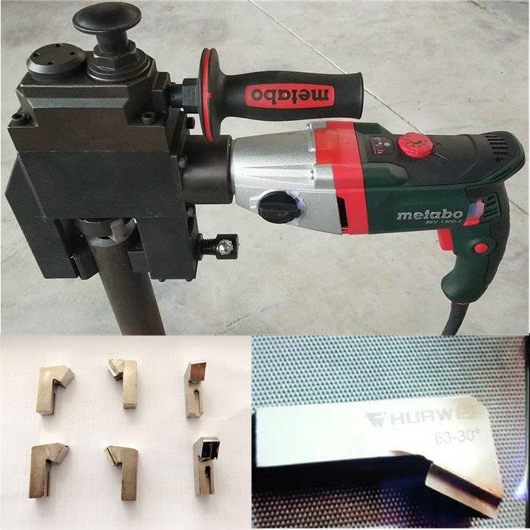 夹式管道坡铣口便携式电动外圆管平口机管ZPJ机道端口边机