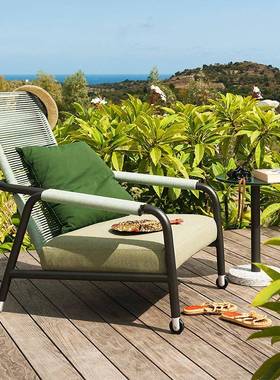 户藤编沙发组合台花园庭41184院阳件沙发茶几三套懒人外藤椅室外