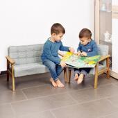 儿童实木小沙幼338儿园宝宝沙发餐椅儿拍童阅读区坐椅影发摄道具