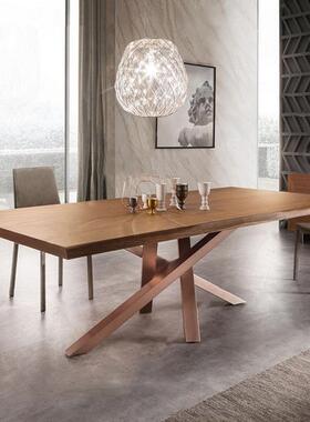 铁艺木餐桌工业作风饭桌简电约现代56291办公桌脑桌创意书桌长条