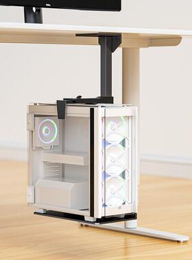 不锈钢吊架悬挂收纳架电托脑打53628盘电孔托架式主机节箱架吊金