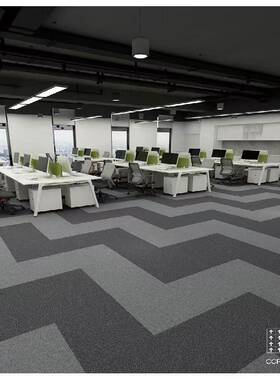 B1毯级阻VUD纯色尼龙方块地接写字楼会议室商场演播厅燃棋牌室拼