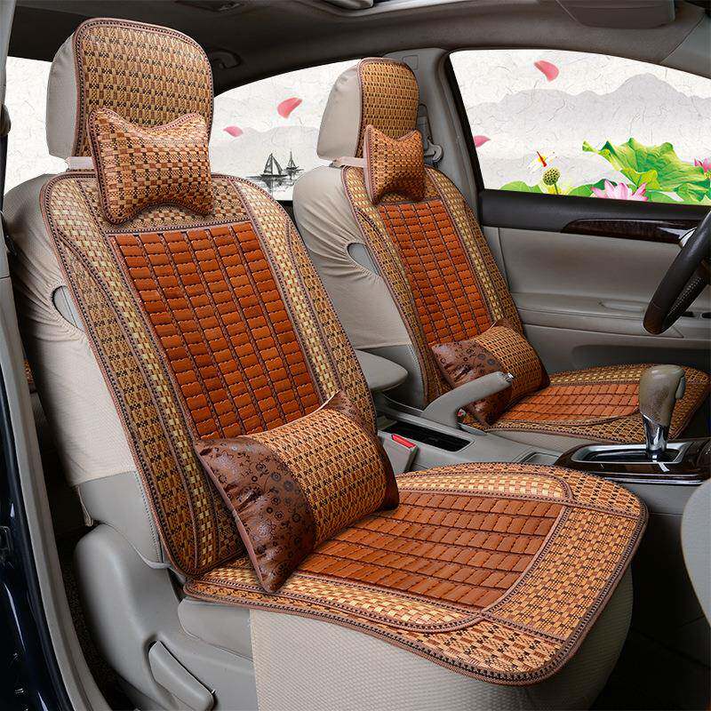 夏季纸草竹藤ZUP塔车坐凉垫竹块汽全包围凉垫新桑纳卡罗拉通用坐