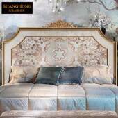 奢 卧实木雕花贝壳镶嵌BK08华室布英艺公主床婚床欧式 法式 双人床式