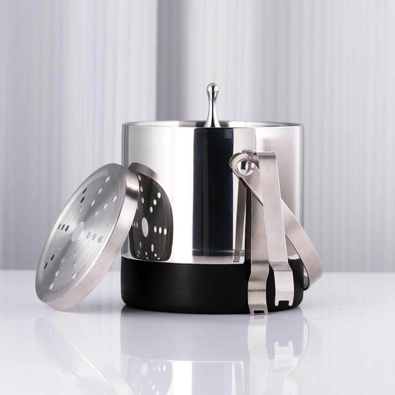 不锈钢双层桶T冰块桶创意桶家用防滑红AAP冰酒冰酒酒吧KV啤酒冰镇