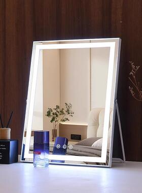 化妆带光高清台式灯led灯45135化妆师镜专用补镜子智能触控桌面梳