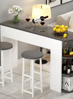 小户型靠家墙吧台奢用简约酒柜现代客厅玄关厅岩板沙发89837餐轻
