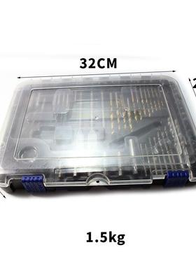 100pc扁钻头组套花钻建工钻木工钻钻开麻孔器木工工86576具塑盒组
