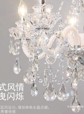 法性式美式轻奢水晶吊灯别墅47740客厅卧灯餐厅灯室楼中楼高意端