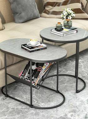 W8轻奢现沙侧发边几小户型MVX家台用代角几几椭圆形简约现代阳小