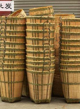 NMZZ297手工竹编筐竹BD101470筐篓子超筐市饭店展示收纳竹篮竹大
