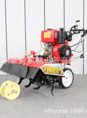 手扶四驱柴油地机32438大葱开沟土机培前旋水旋耕旱两用微机