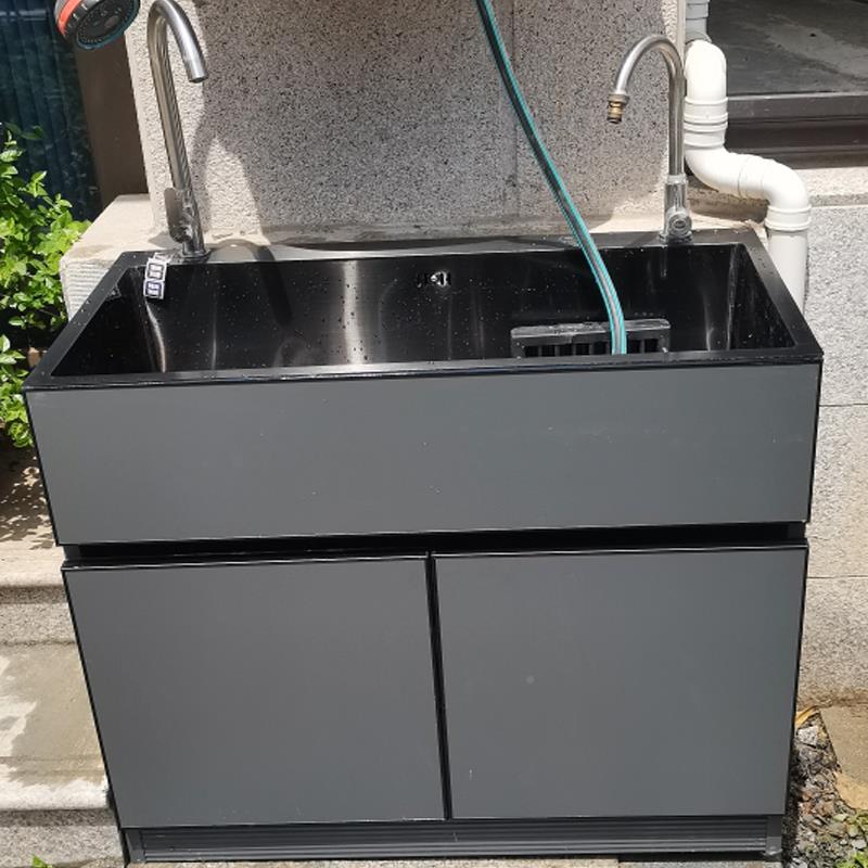 K地E洗3C304不钢洗手F765J8JS池阳台太空铝洗衣柜落户外锈脸池台