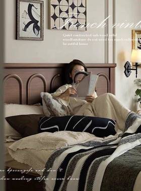 美式床古风现代主卧婚简约1.51.复8双人床木古法式床轻奢PTX宫廷