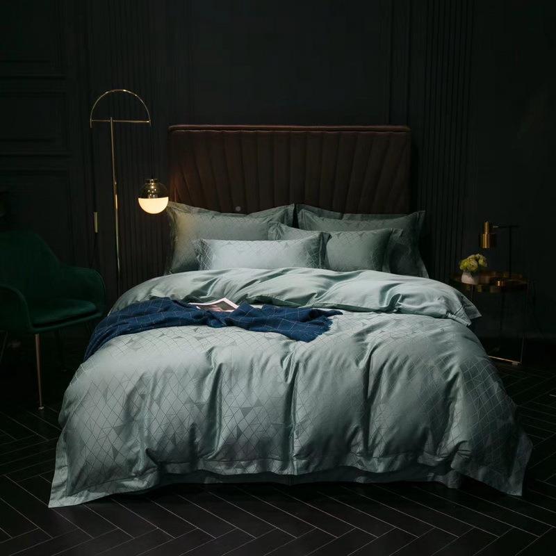 全100TH-1棉婚床上用品欧式美式样花板房软装00支1双股提庆四件套