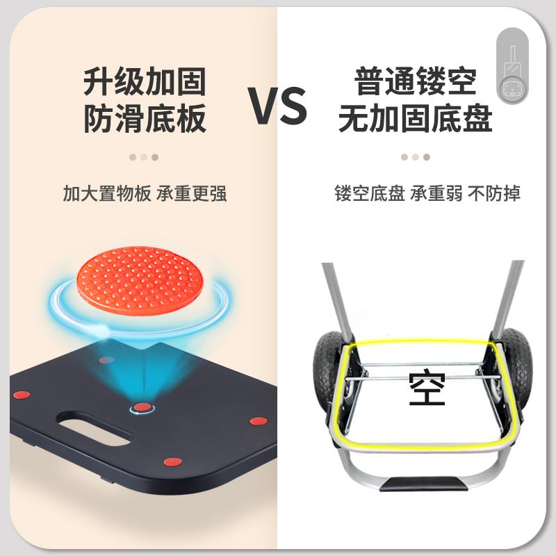 小8M0买菜拉车家用快F77H7MT6递推车拉货手拉车可6折叠轻便小小拖