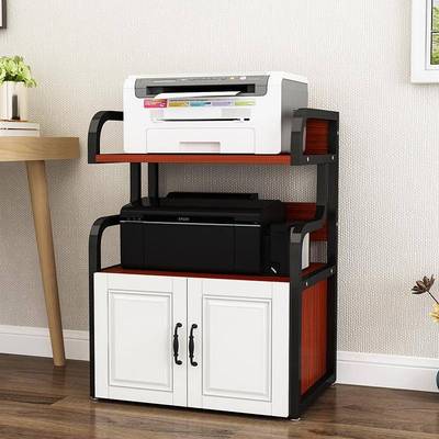 办公放针式印机打的置物架办公桌落地桌子架子移动FLF可多层室柜