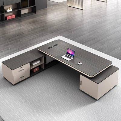 老板办公16129桌简约事现代桌椅组轻奢董长办公室总裁合班台经理