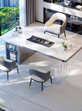 2式025新款25641整高端小型家用阳台茶桌烧水壶一体嵌入茶茶具一