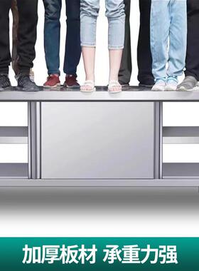 304不锈钢工作台厨房酒物店推拉门作荷台打台74294家用商用收操纳