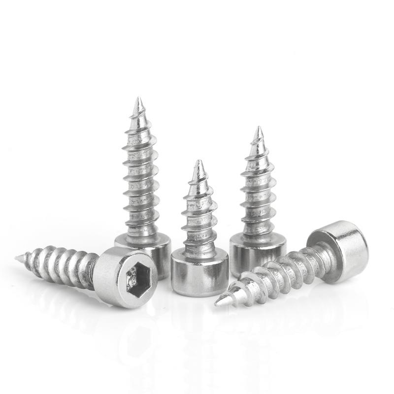 镀镍六角自攻螺丝圆柱头内六角高内攻强自螺钉M3/3.STX5/4度/5/6