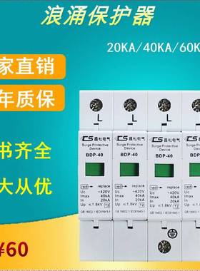 浪涌保护器BDP4P40kA电涌光伏保护器380V二级防雷器