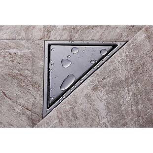 304不锈钢转地漏三角形重力下水地漏防虫防臭地漏