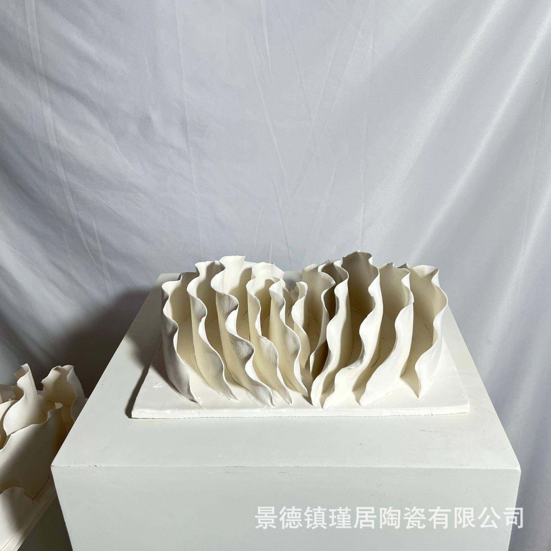 纯手工异形陶瓷花瓶摆件手工重工捏片花木耳边软装样板间陶瓷花,农用物资,其他肥料,淘宝优惠券,粉丝福利购,淘宝优惠卷