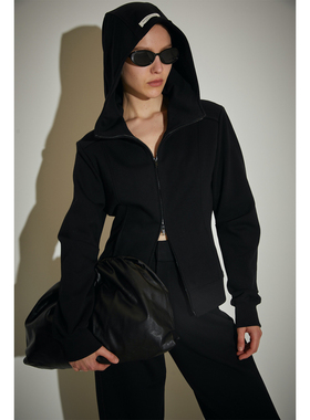 APARALLEL双开襟连帽收腰卫衣/侧分割线休闲卫裤