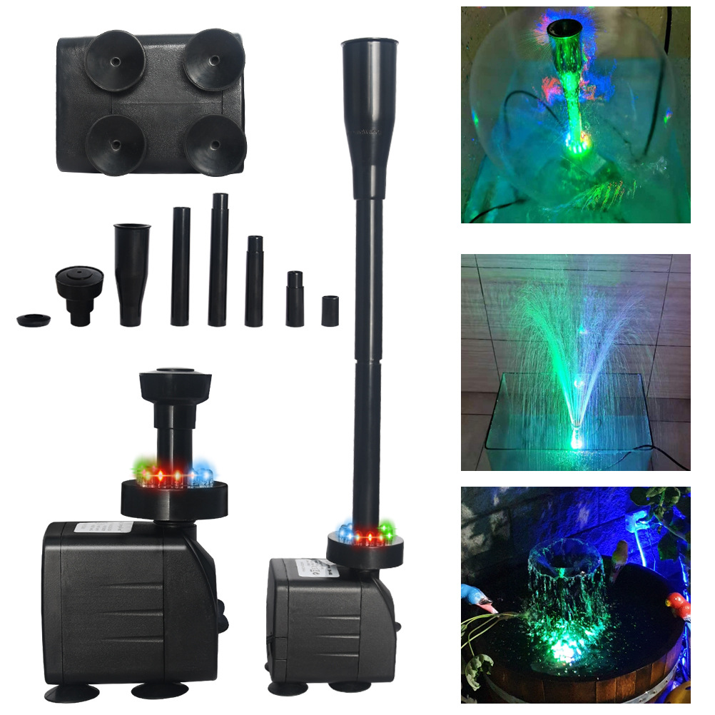 Yue XingWang 水泵SM-068带12LED灯三合一  造景水泵 鱼缸增氧泵