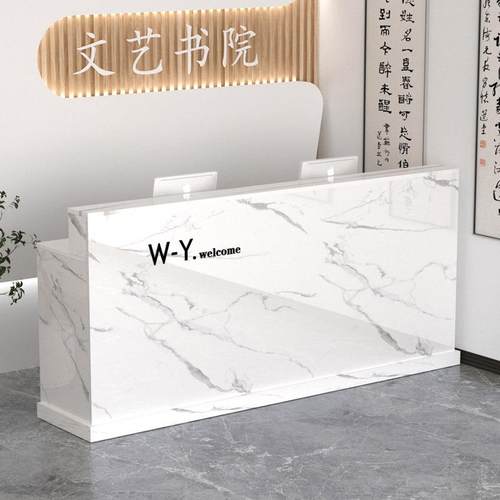 收银台柜台公司前台桌接待台简约现代服装店奶茶店理发店吧台桌