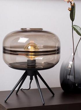 后现代创意床头灯样板房酒店卧室书房软装北欧艺术玻璃台灯