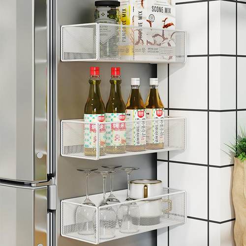 冰箱磁吸置物架侧收纳侧面挂篮旁边挂袋神器架子用品免打孔墙上壁