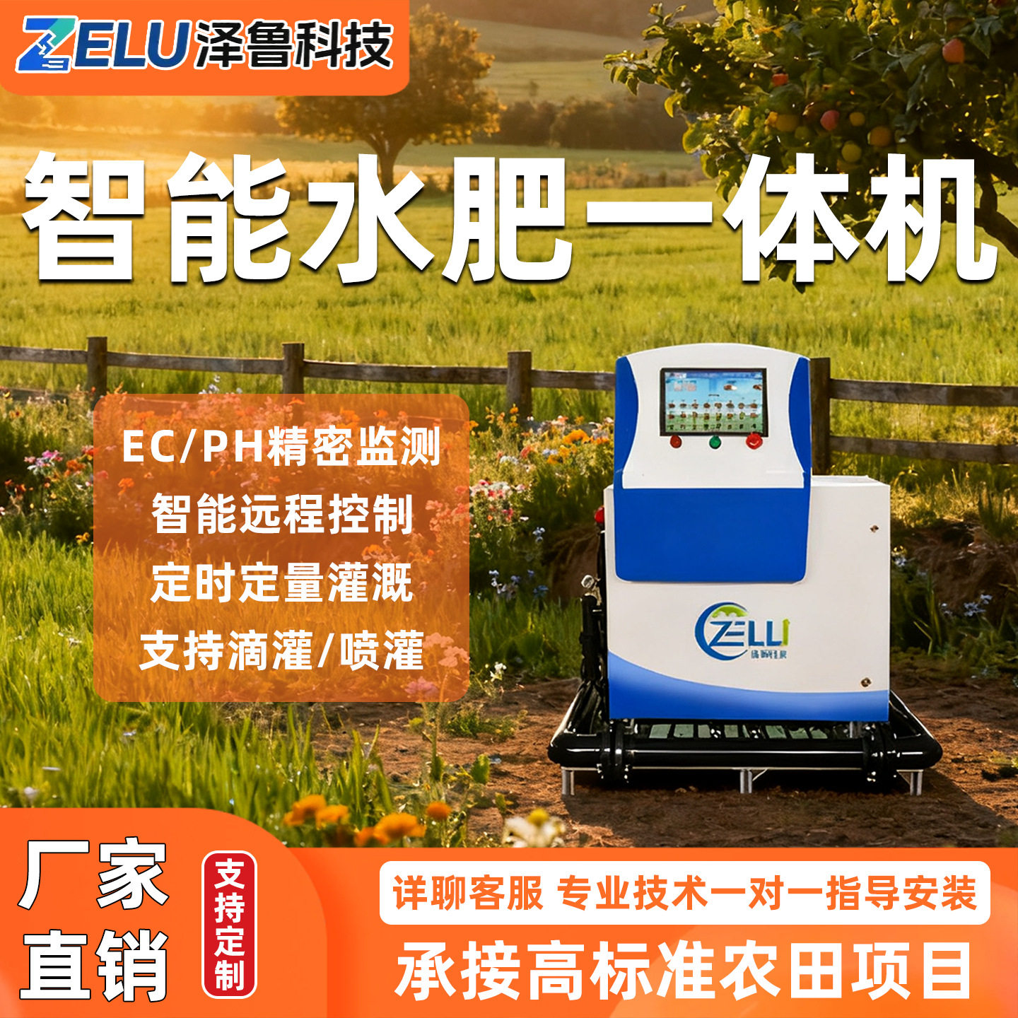 水肥一体机智能移动设备大棚果园农田施肥全自动一体化灌溉厂家