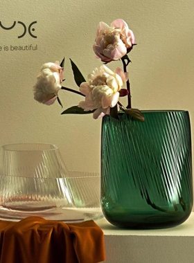 土耳其NUDE进口Opti光之系列花瓶水晶玻璃装饰花器摆件收纳果盘