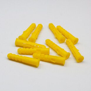 小黄鱼膨胀管M6M8墙塞自攻钉螺丝胶塞胶粒PP新料1000个