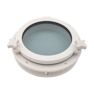 白色 265MM窗船用圆形舷窗天窗游艇用房车船舶游艇窗户 黑色215MM