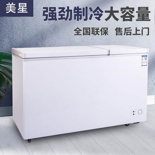 双门冰柜家用商用大容量冷柜铜管冷冻冷藏双温冰箱海鲜