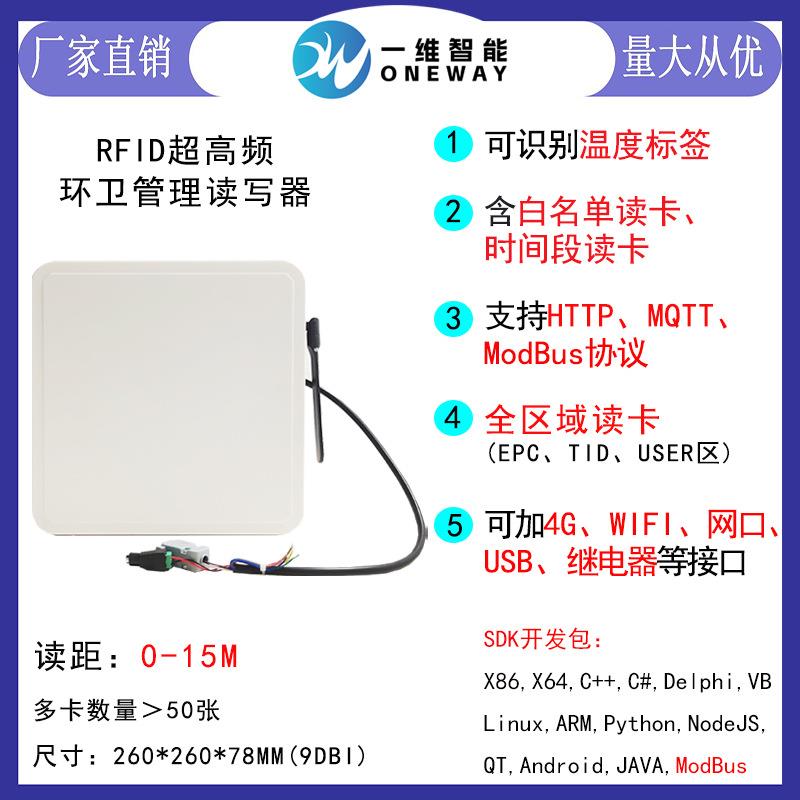 (TM200)915M超高频RFID垃圾分类管理读卡器环卫/车载地磅管理