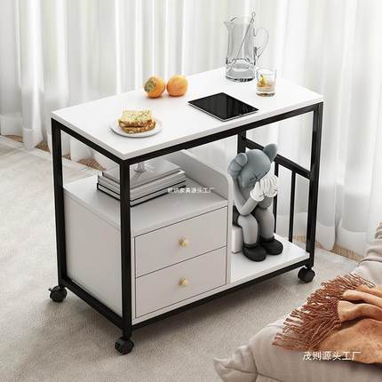 边柜阳台小桌子带轮边几茶水柜客厅茶台小小茶几移动沙发侧边柜