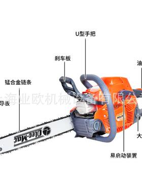 意大利欧玛汽油伐木链锯GS350C园林伐木锯家用修枝锯