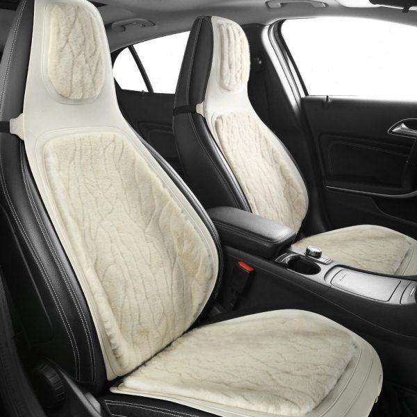 汽车坐垫冬季毛绒半包围坐套单座保暖短毛座垫小车座套半包座椅套
