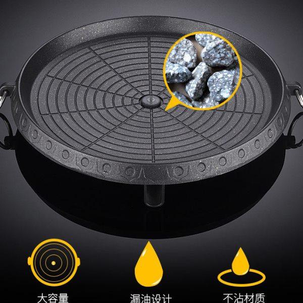 韩式烧烤盘卡式炉圆形铁板烧不粘烤盘户外烧烤盘铁板烤肉大煎盘便,户外/登山/野营/旅行用品,烧烤盘,淘宝优惠券,粉丝福利购,淘宝优惠卷